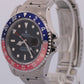 2024 CPO Rolex GMT-Master FADED PEPSI Blue Red OYSTER Stainless Steel 40mm 16700