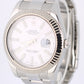 2012 PAPERS Rolex Datejust 41 Stainless Steel White 41mm 116334 Fluted Watch BOX