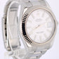 2012 PAPERS Rolex Datejust 41 Stainless Steel White 41mm 116334 Fluted Watch BOX