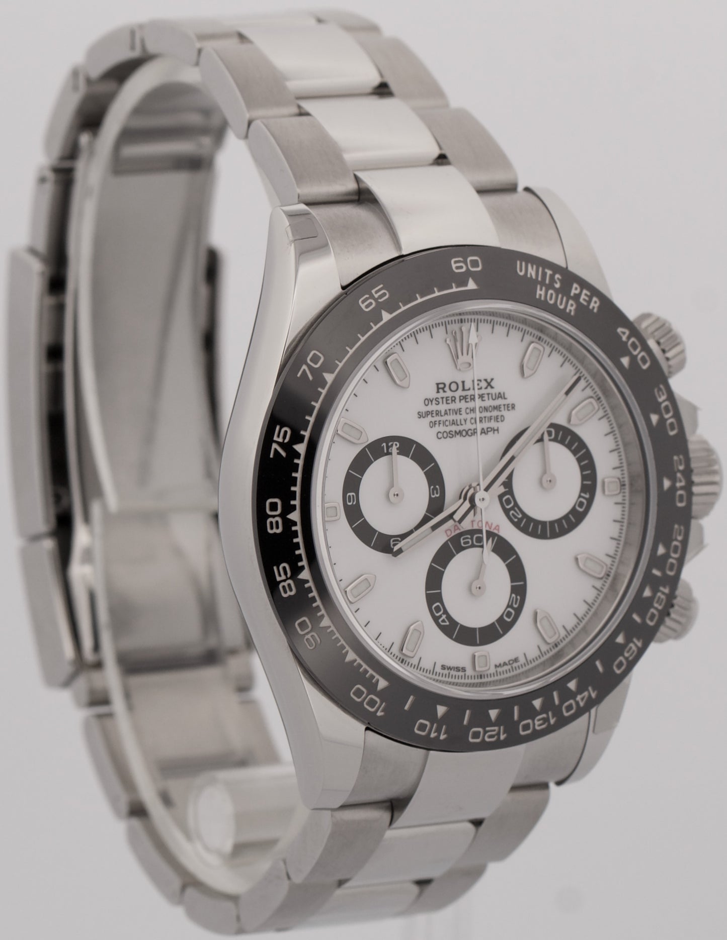 NOS 2021 PAPERS Rolex Daytona PANDA White Steel CERAMIC 40mm 116500 LN BOX