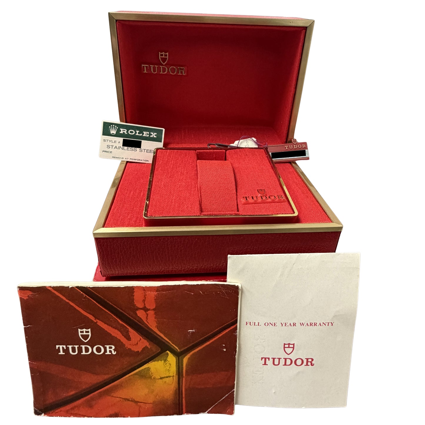 VINTAGE 1980 Papers Tudor Oysterdate Big Block PANDA Silver SOLO 40mm 94210 BOX