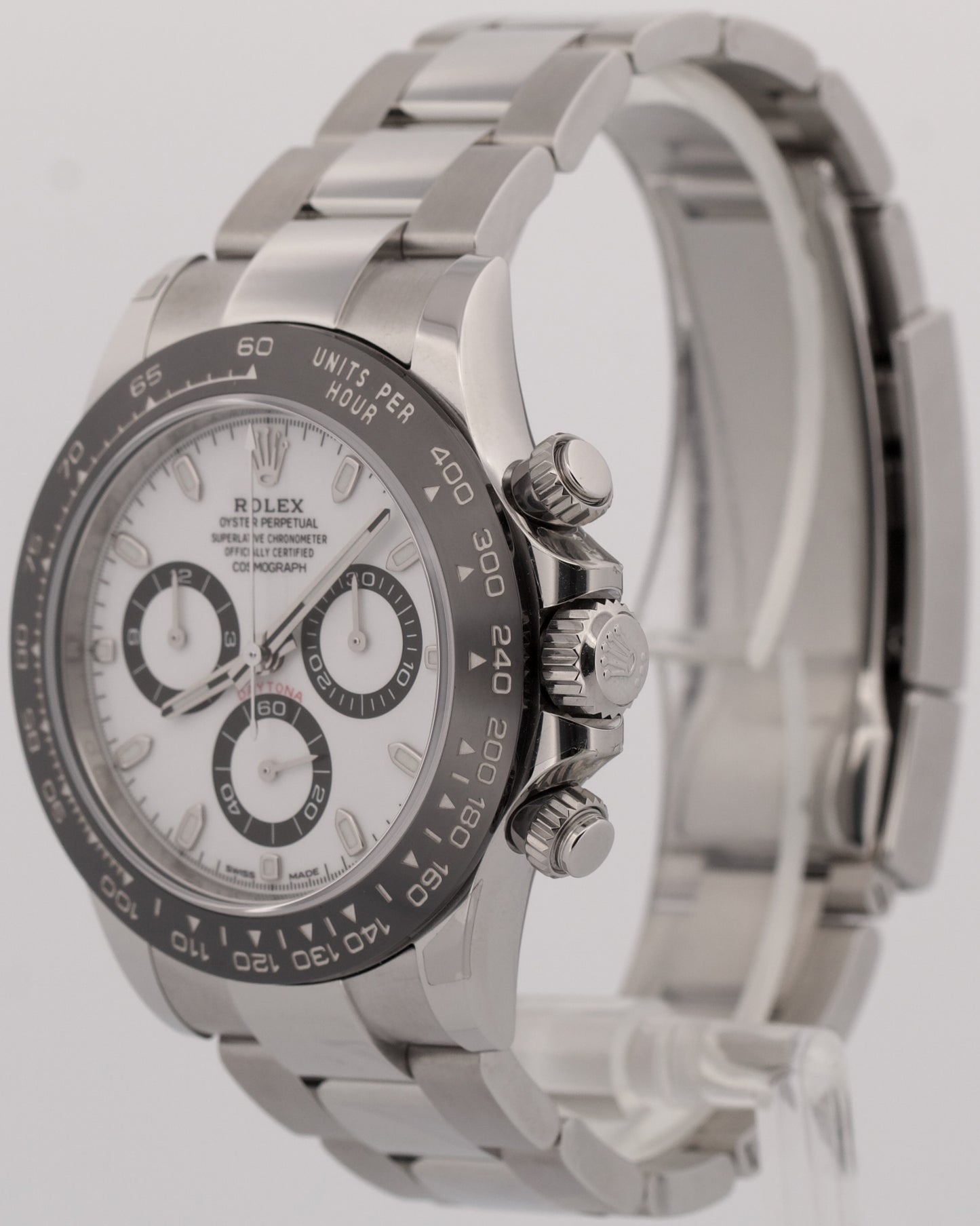 NOS 2021 PAPERS Rolex Daytona PANDA White Steel CERAMIC 40mm 116500 LN BOX