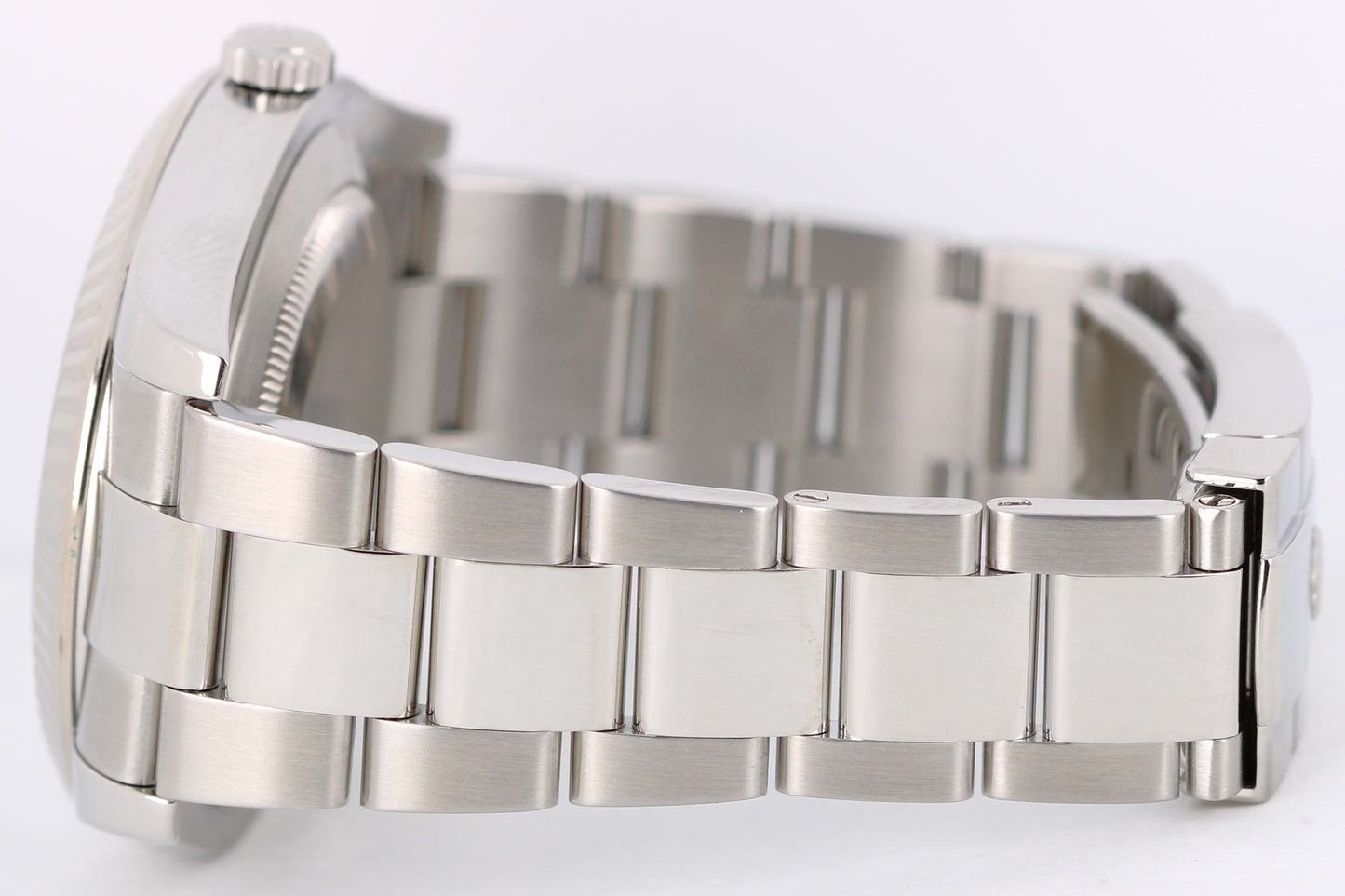 2012 PAPERS Rolex Datejust 41 Stainless Steel White 41mm 116334 Fluted Watch BOX