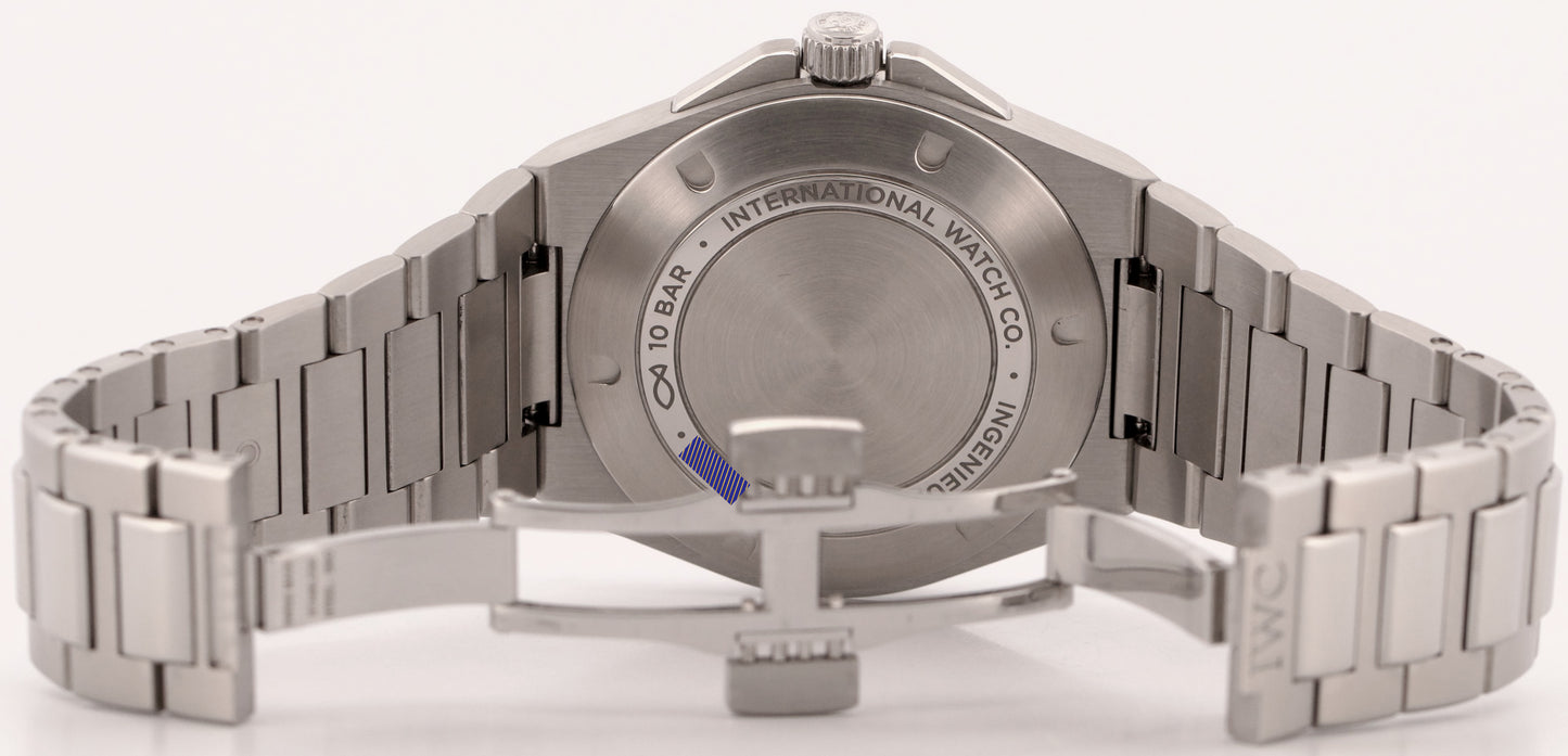 Unpolished 2024 IWC Ingenieur IW328903 Stainless Steel Aqua Teal 40mm Box Papers
