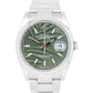 2022 NEW PAPERS Rolex DateJust Green Palm Motif Stainless 36mm Watch 126200 B+P