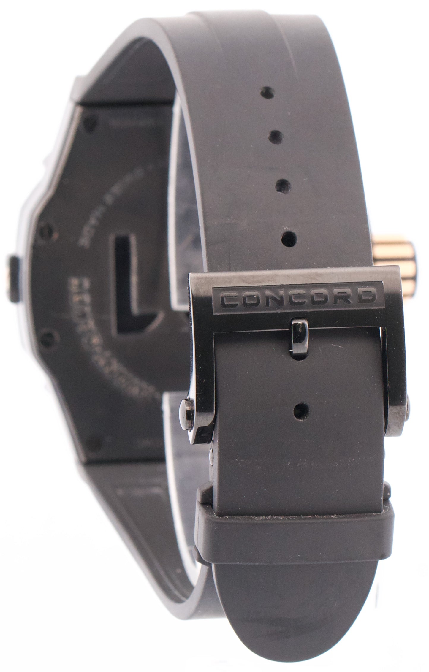 PAPERS Concord C1 World Timer 47mm 18K Rose DLC Steel Rubber 01.6.78.1016 BOX