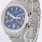 2021 PAPERS Piaget Polo S Chrono Steel Blue Guilloche 42mm P11269 Watch BOX