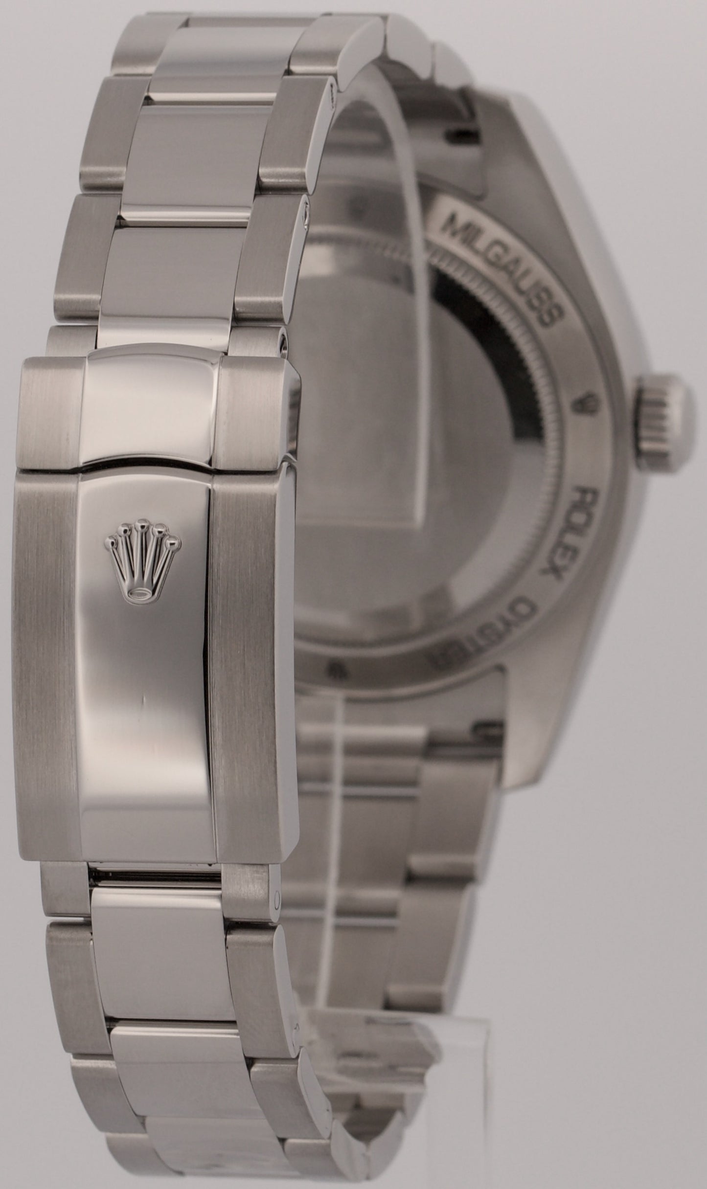2022 Rolex Milgauss 116400 GV Blue Green Stainless Steel 40mm Watch Box Papers