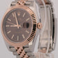 Rolex DateJust 41 CHOCOLATE Brown 18k Rose Gold Steel JUBILEE 41mm 126331 Watch