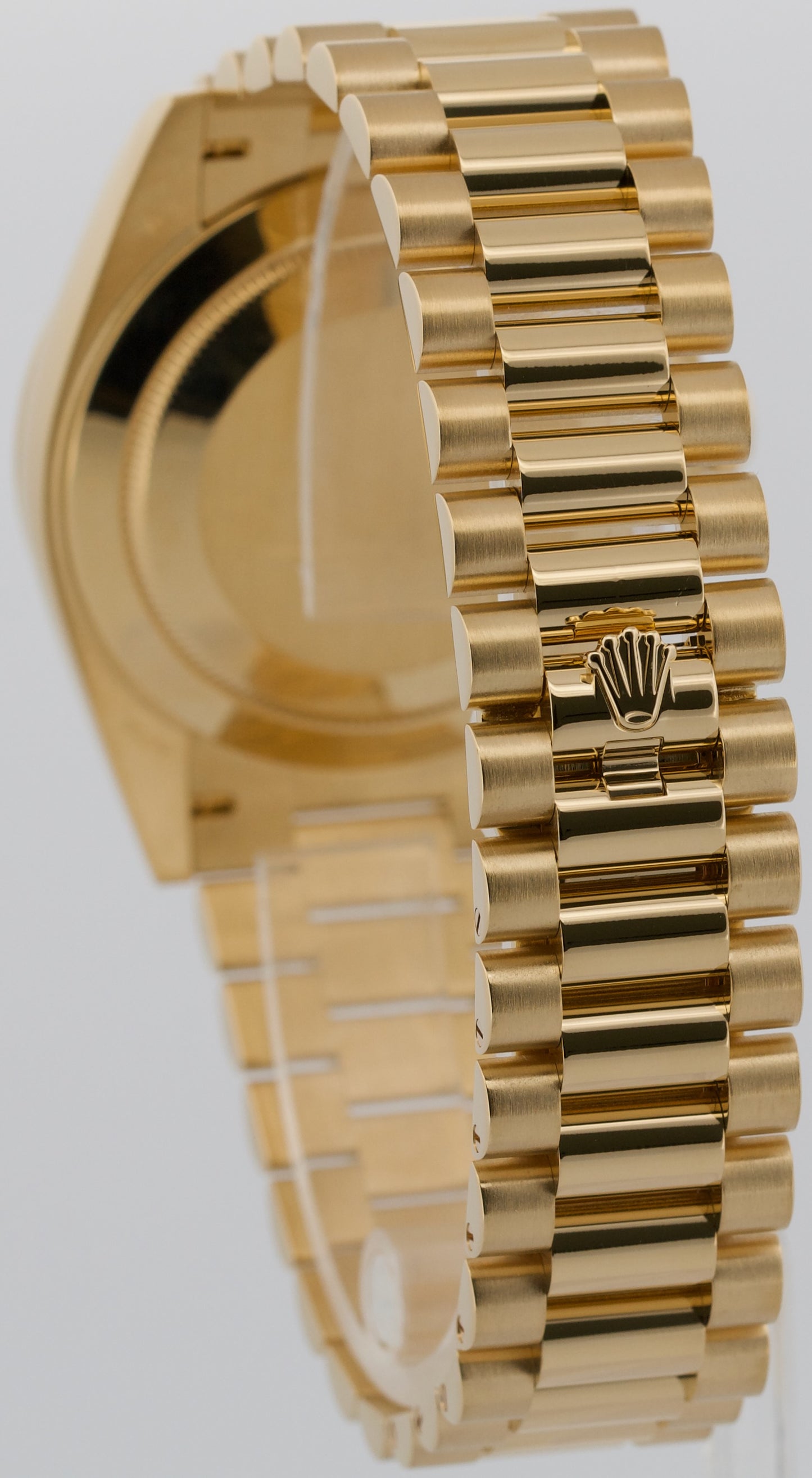 2021 PAPERS Rolex Day-Date President 40mm CHAMPAGNE BAGUETTE 18K Gold 228238 BOX