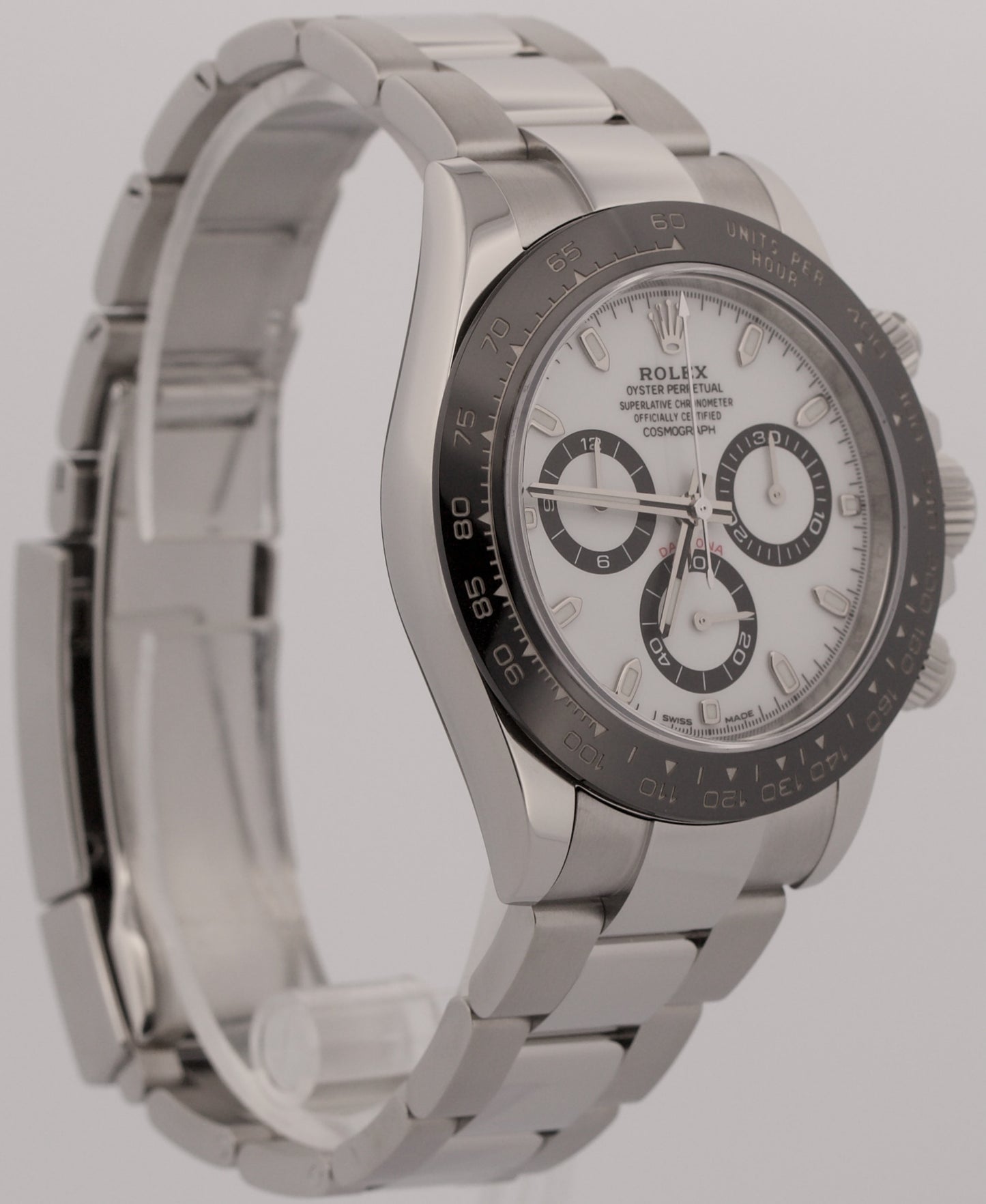 2019 Rolex Daytona 116500 LN Panda White Stainless Steel Ceramic 40mm Box Papers