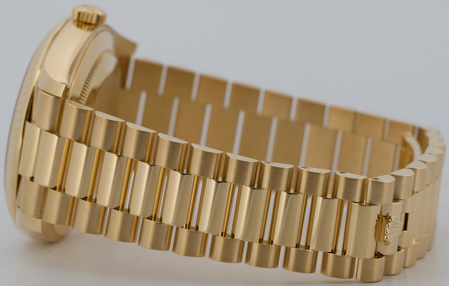 2021 PAPERS Rolex Day-Date President 40mm CHAMPAGNE BAGUETTE 18K Gold 228238 BOX