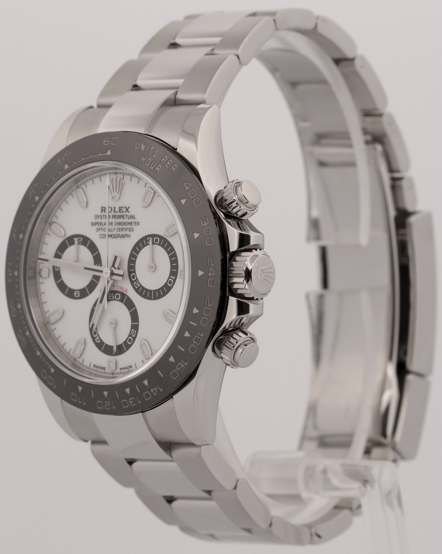 2019 Rolex Daytona 116500 LN Panda White Stainless Steel Ceramic 40mm Box Papers