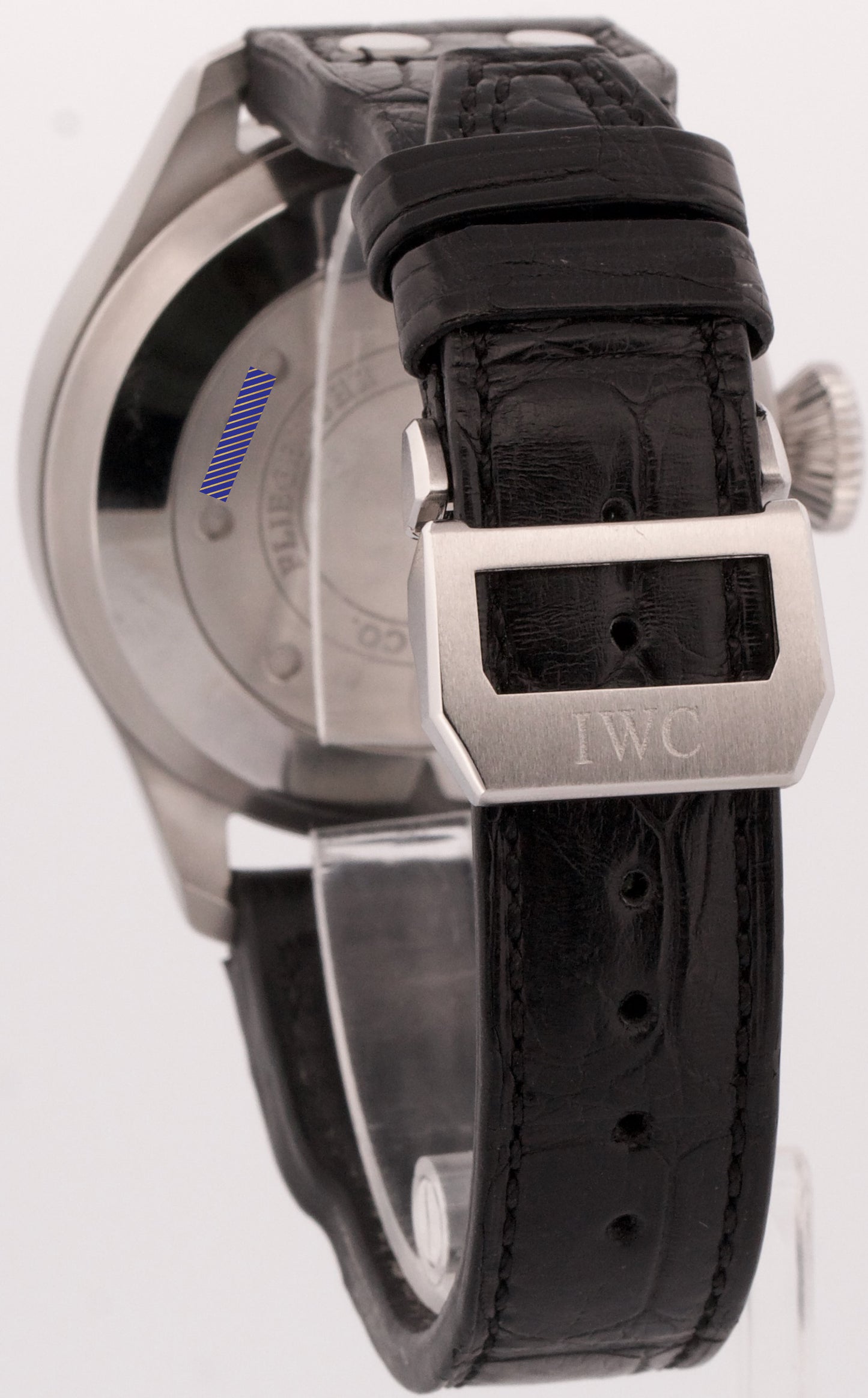 IWC Big Pilot 7-Day Stainless Steel Black 46mm IW500401 Automatic Leather Watch