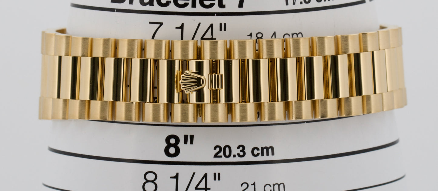 2021 PAPERS Rolex Day-Date President 40mm CHAMPAGNE BAGUETTE 18K Gold 228238 BOX