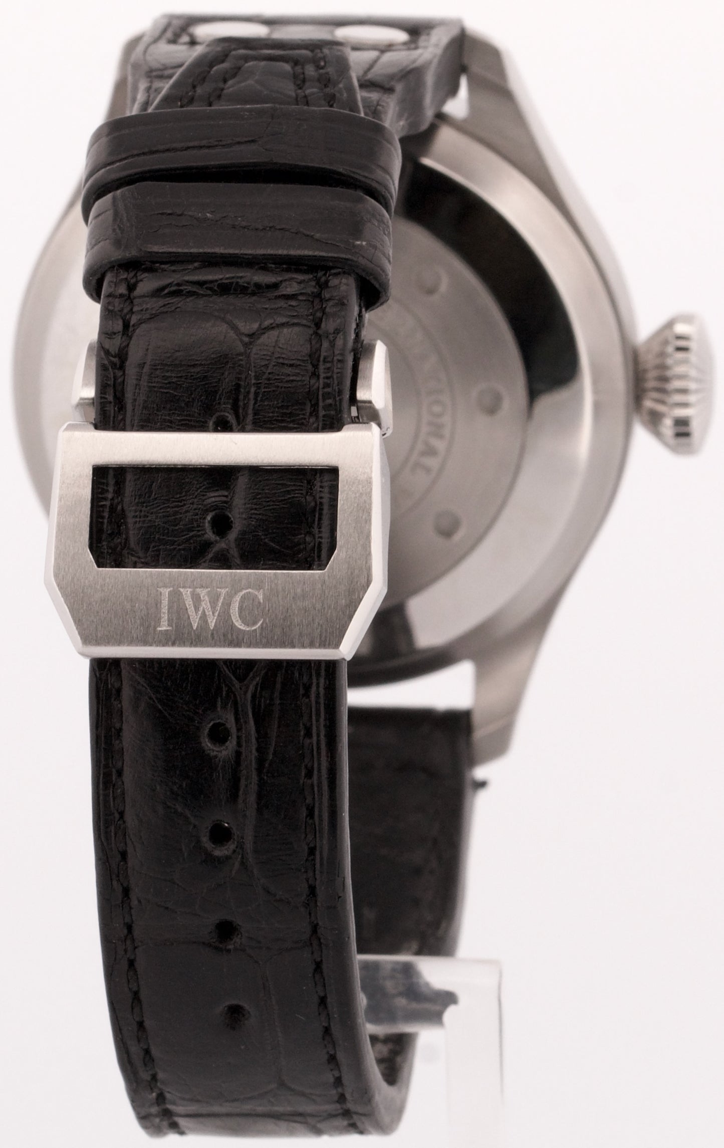 IWC Big Pilot 7-Day Stainless Steel Black 46mm IW500401 Automatic Leather Watch