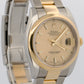 2005 PAPERS Rolex DateJust 36mm CHAMPAGNE 18K Gold Steel OYSTER 116203 BOX
