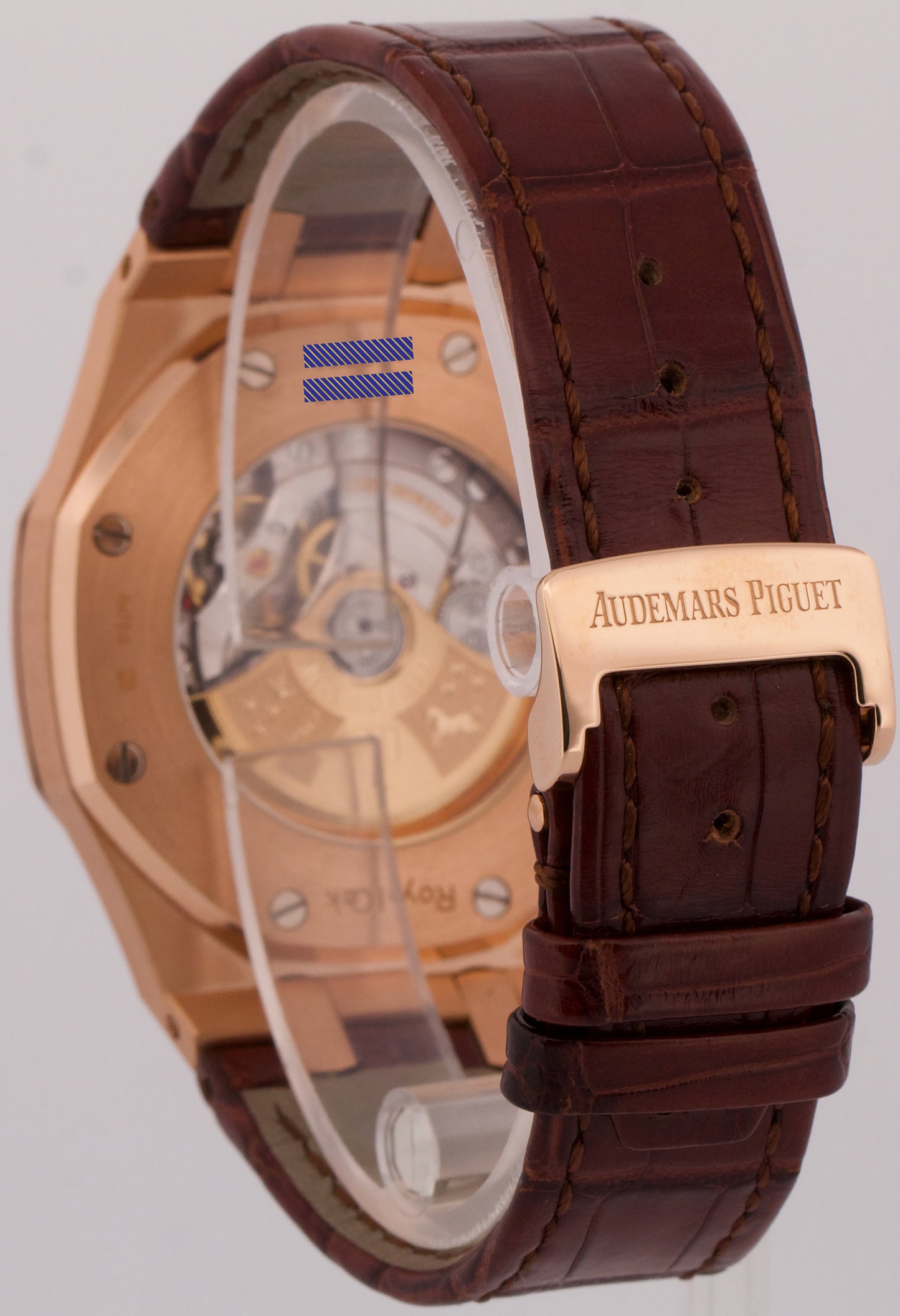 Audemars Piguet Royal Oak 41mm BLACK 18K Rose Gold Leather Automatic 15400OR