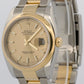 2005 PAPERS Rolex DateJust 36mm CHAMPAGNE 18K Gold Steel OYSTER 116203 BOX
