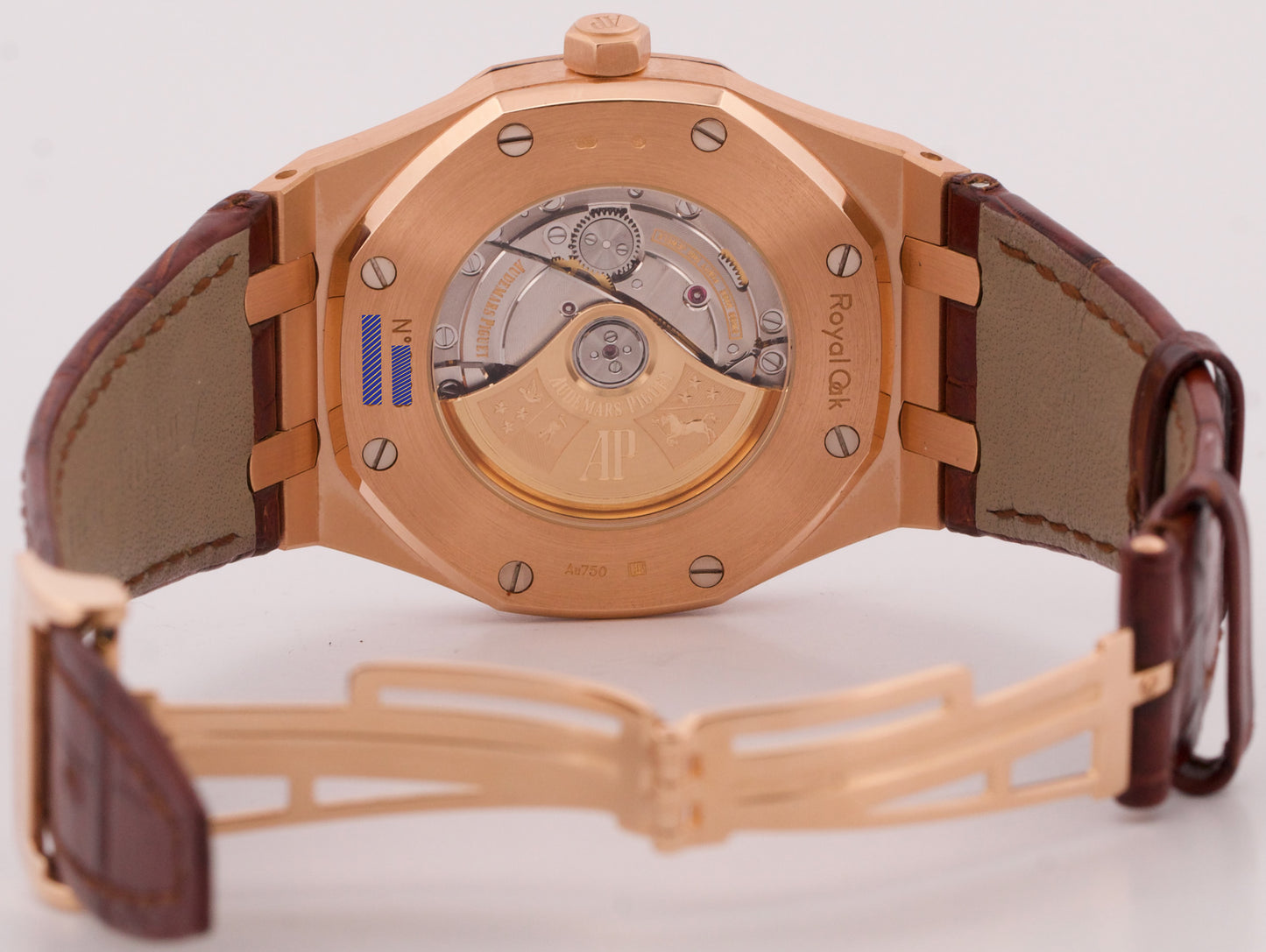 Audemars Piguet Royal Oak 41mm BLACK 18K Rose Gold Leather Automatic 15400OR