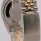Rolex DateJust BLACK ROMAN PYRAMID Two-Tone 18K Gold Steel JUBILEE 36mm 16013