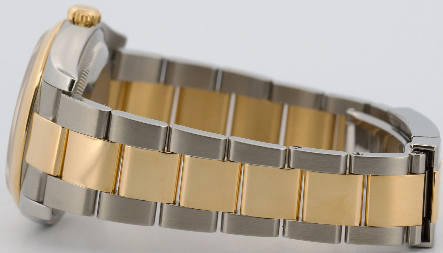 2005 PAPERS Rolex DateJust 36mm CHAMPAGNE 18K Gold Steel OYSTER 116203 BOX