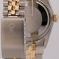 Rolex DateJust BLACK ROMAN PYRAMID Two-Tone 18K Gold Steel JUBILEE 36mm 16013
