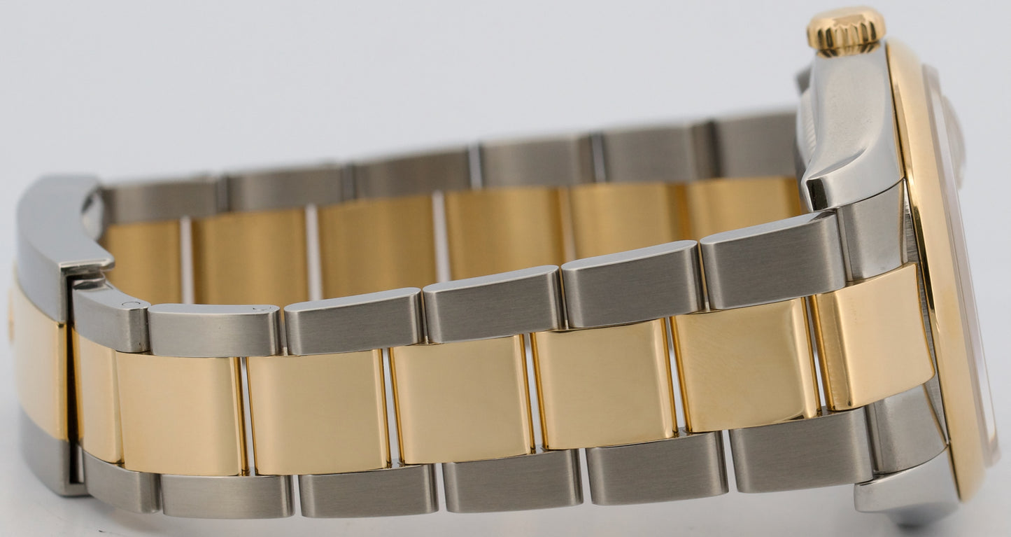 2005 PAPERS Rolex DateJust 36mm CHAMPAGNE 18K Gold Steel OYSTER 116203 BOX