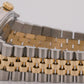 Rolex DateJust BLACK ROMAN PYRAMID Two-Tone 18K Gold Steel JUBILEE 36mm 16013