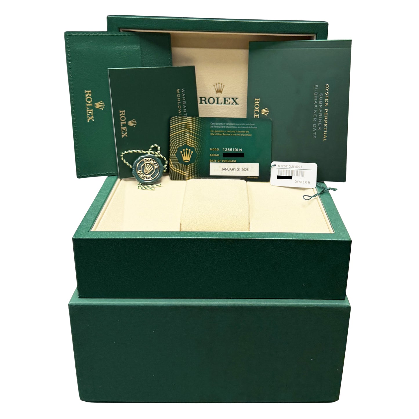 BRAND NEW JANUARY 2026 Rolex Submariner Date Steel Black 41mm 126610LN Watch BOX
