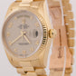 1987 Rolex Day-Date President IVORY COMPUTER ARABIC 18K Yellow Gold 36mm 18038