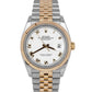 2022 Rolex DateJust 36mm White Roman Jubilee 18K Gold Two-Tone Watch 126233