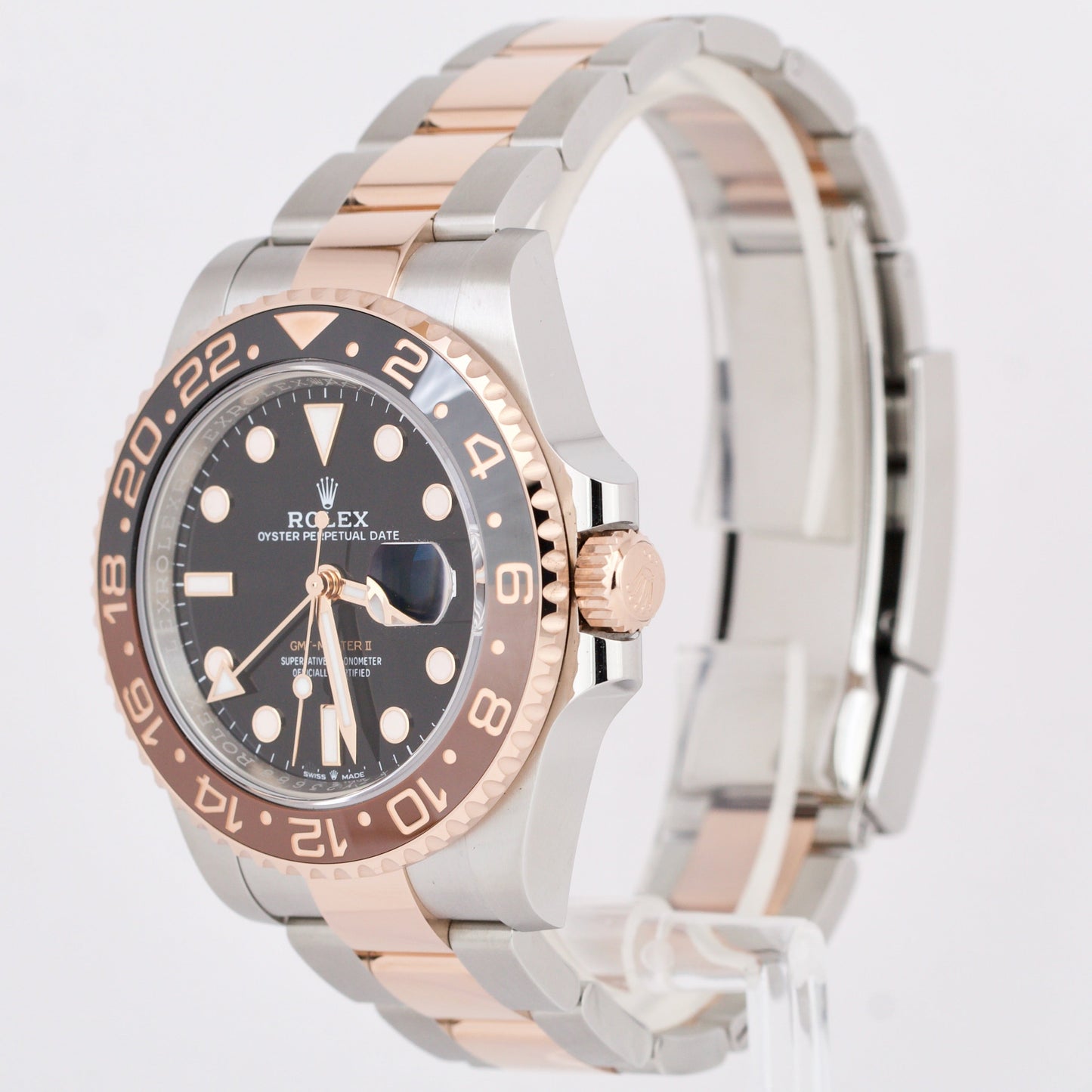 MINT 2021 PAPERS Rolex GMT-Master II Two-Tone ROOT BEER 18K Gold 40mm 126711 B+P