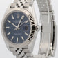 2022 PAPERS Rolex DateJust 41 BLUE 18K Gold Steel JUBILEE Fluted 41mm 126334 BOX
