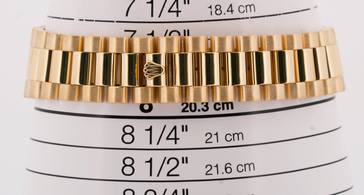 1987 Rolex Day-Date President IVORY COMPUTER ARABIC 18K Yellow Gold 36mm 18038
