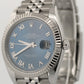 Rolex DateJust 41 AZZURRO BLUE ROMAN 18K Stainless Steel JUBILEE 41mm 126334