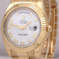 Rolex Day-Date II President WHITE ROMAN 41mm 18K Yellow Gold Watch 218238 BOX