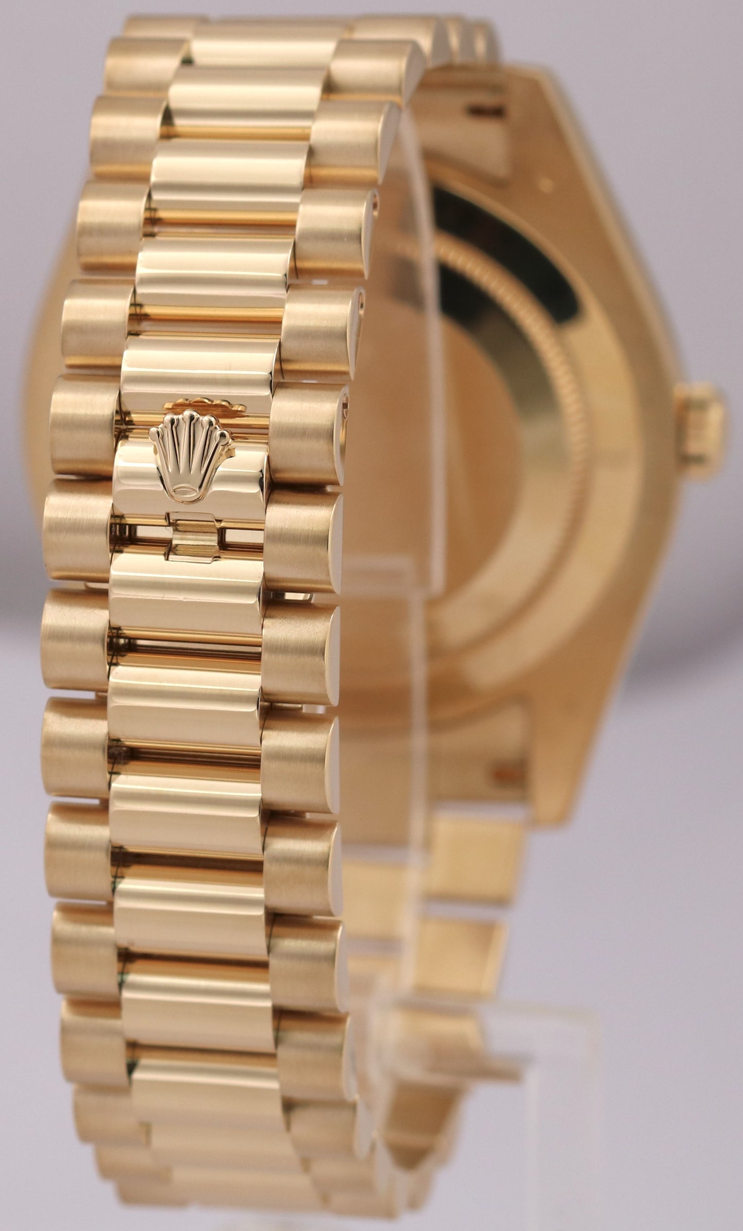 Rolex Day-Date II President WHITE ROMAN 41mm 18K Yellow Gold Watch 218238 BOX