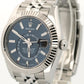 Rolex Sky-Dweller BLUE Stainless Steel 18K White Gold 42mm JUBILEE 326934 BOX