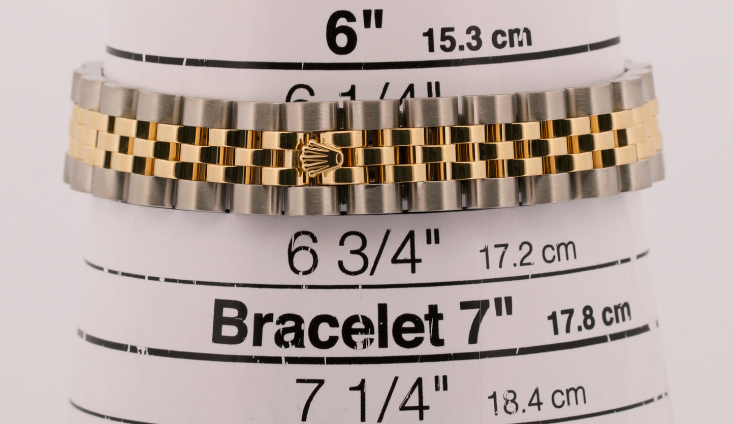 2008 Ladies Rolex DateJust 179173 Champagne Roman 18K 26mm Jubilee Box Papers