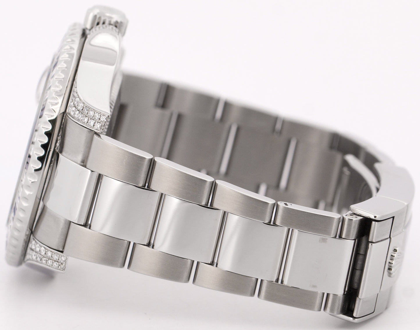 Rolex GMT-Master II SAPPHIRE DIAMOND Stainless Steel Black Blue 40mm 116710