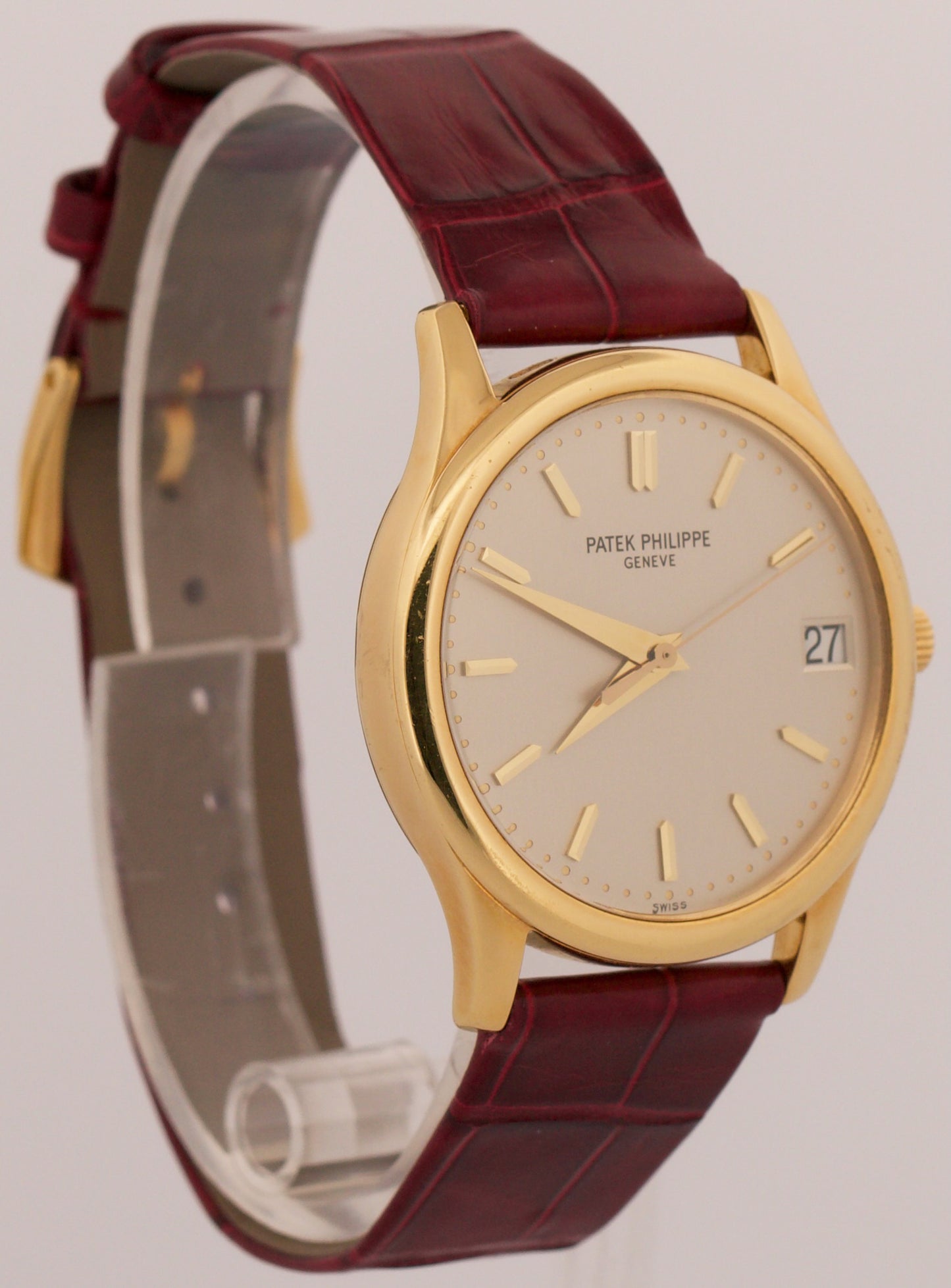 Patek Philippe Calatrava 3998J Silver 18K Yellow Gold Automatic 34mm Watch