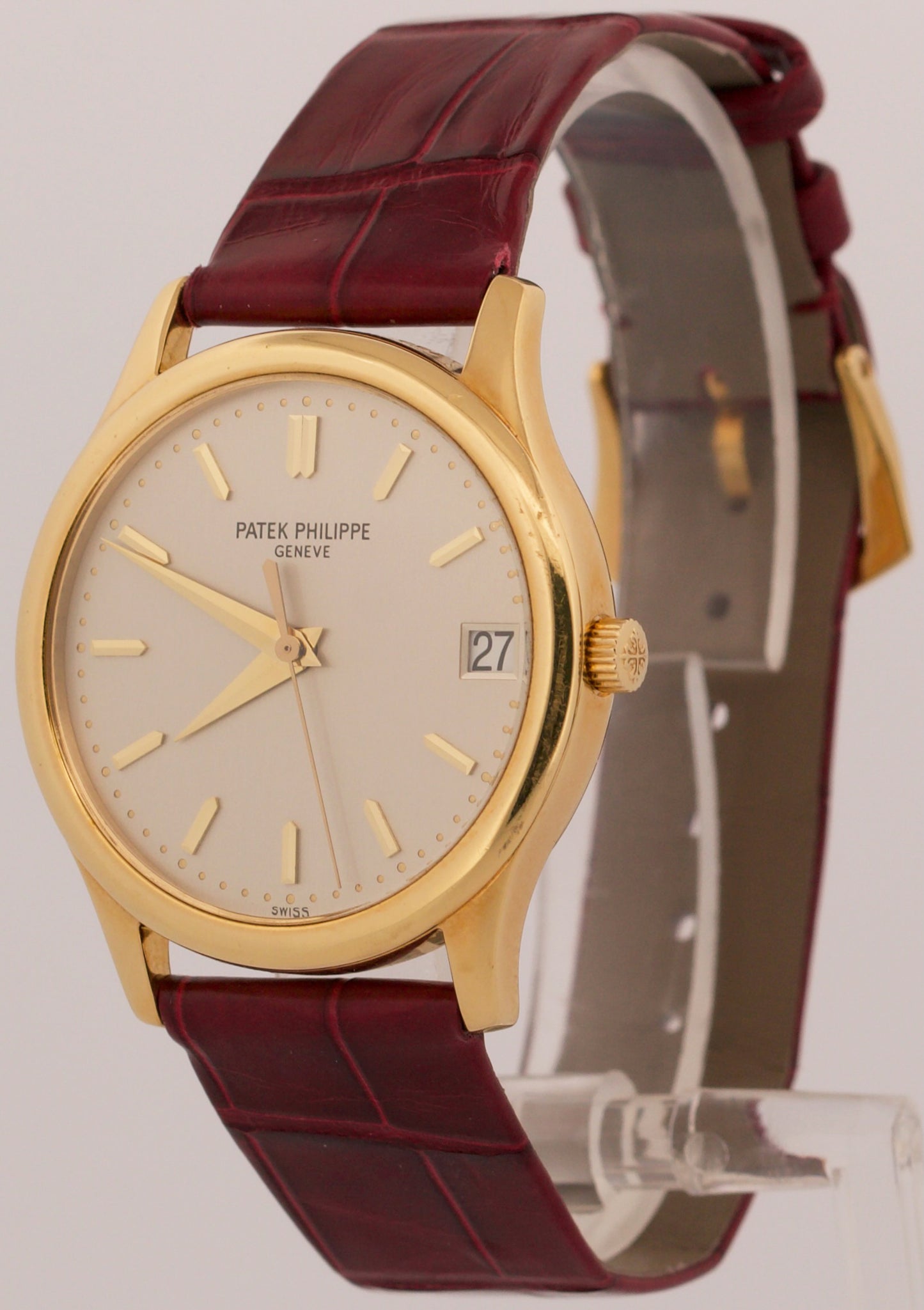Patek Philippe Calatrava 3998J Silver 18K Yellow Gold Automatic 34mm Watch
