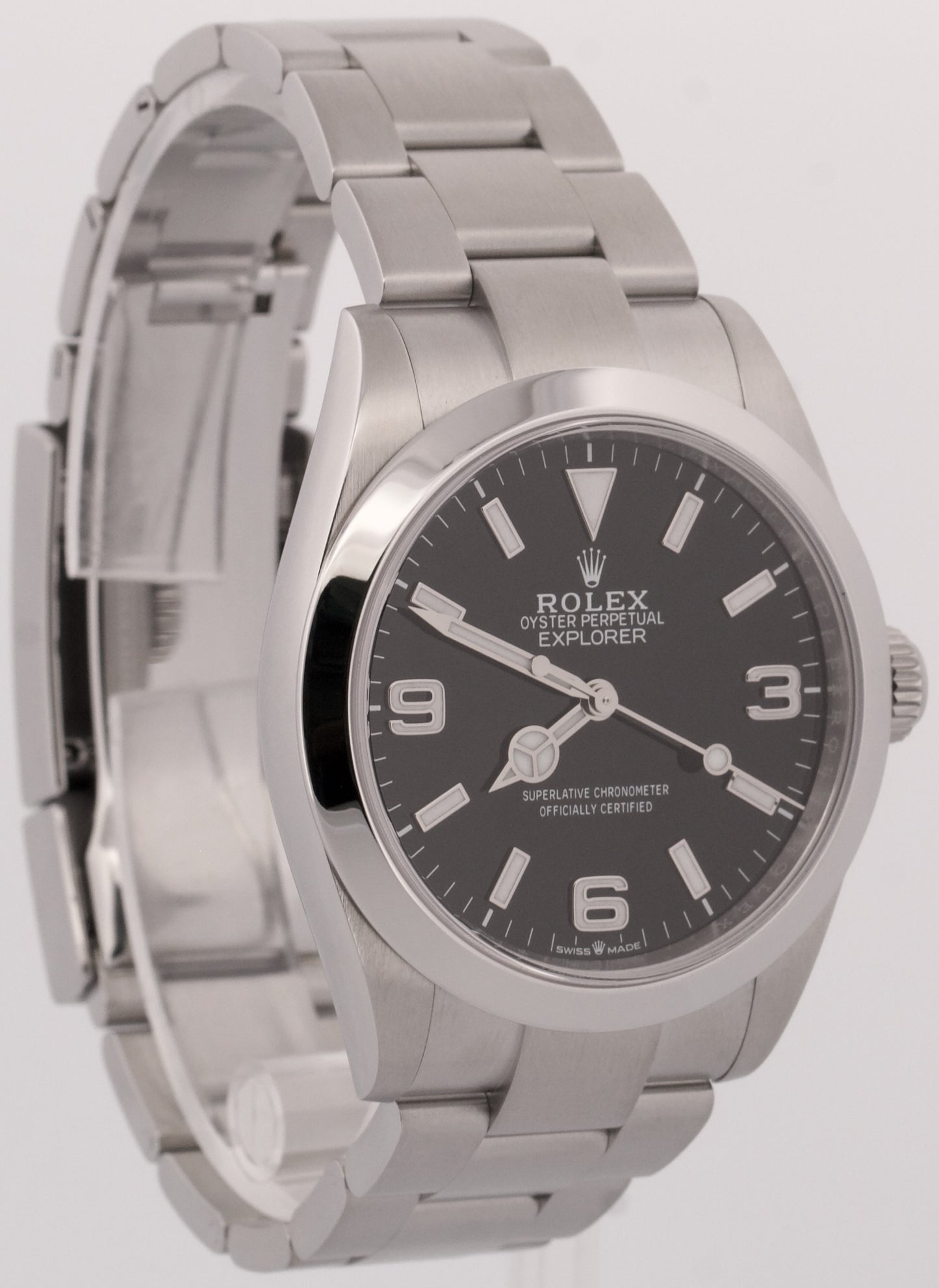 2023 PAPERS Rolex Explorer I BLACK Stainless Steel 40mm 224270 Watch BOX