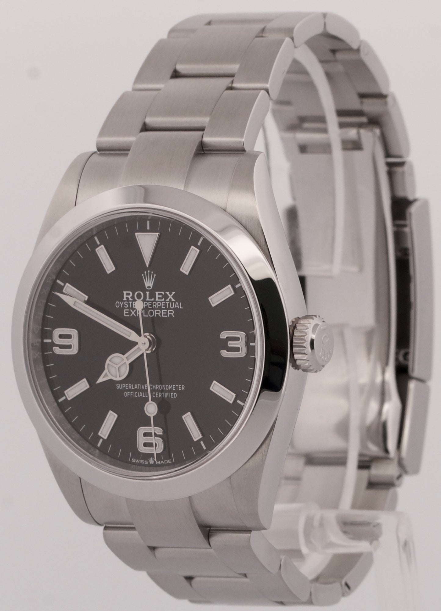 2023 PAPERS Rolex Explorer I BLACK Stainless Steel 40mm 224270 Watch BOX