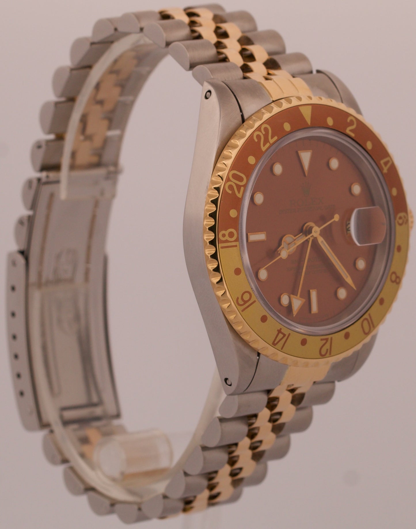 1991 Rolex GMT-Master II ROOT BEER Brown Two-Tone 18K Steel JUBILEE 40mm 16713