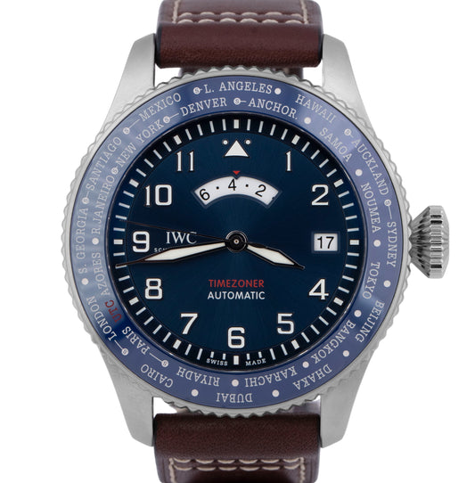 IWC Pilot's Watch Timezoner Le Petit Prince PAPERS 46mm Steel Blue IW395503 B+P
