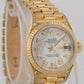 Ladies Rolex DateJust President 26mm MOP DIAMOND 18K Yellow Gold Fluted 69238
