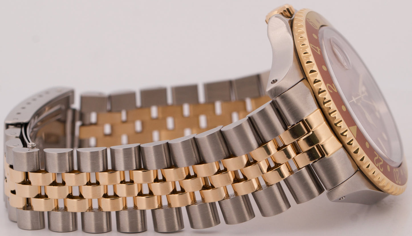 1991 Rolex GMT-Master II ROOT BEER Brown Two-Tone 18K Steel JUBILEE 40mm 16713