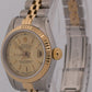 1989 Ladies Rolex DateJust 26mm CHAMPAGNE 18K Gold Steel JUBILEE Fluted 69173